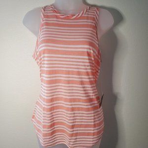 NWT Eddie Bauer Salmon Striped Top
